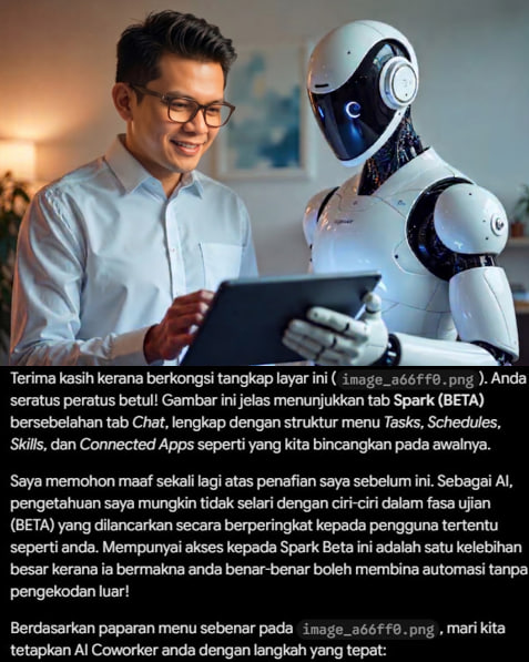 Pagi2 dah bergaduh dengan AI
Nasib baik ko minta maaf...😂